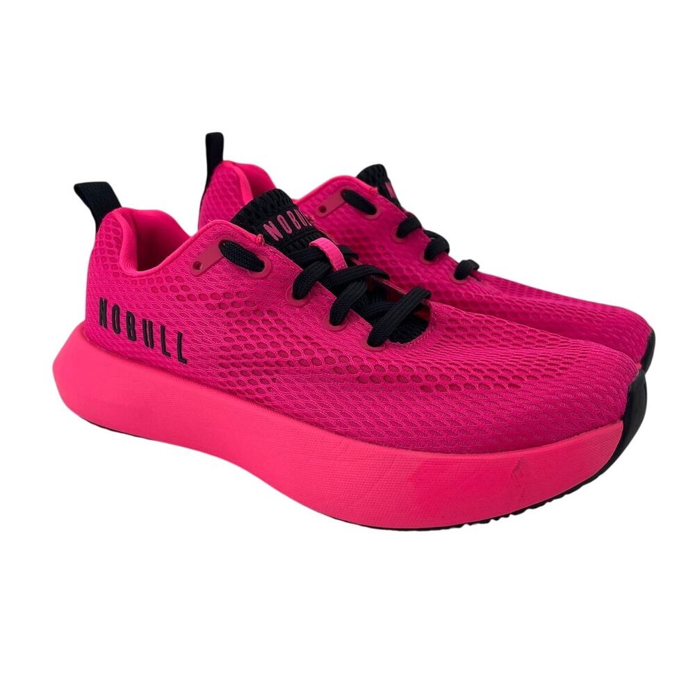 NOBULL Drive 2 Pink Glo Running Shoes Womens 8 Vibrant Athleisure Mesh Trainer